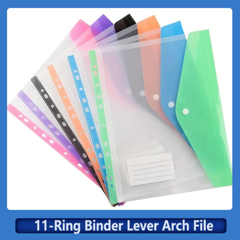 Color File Pockets with Snap Button for A4 Documents