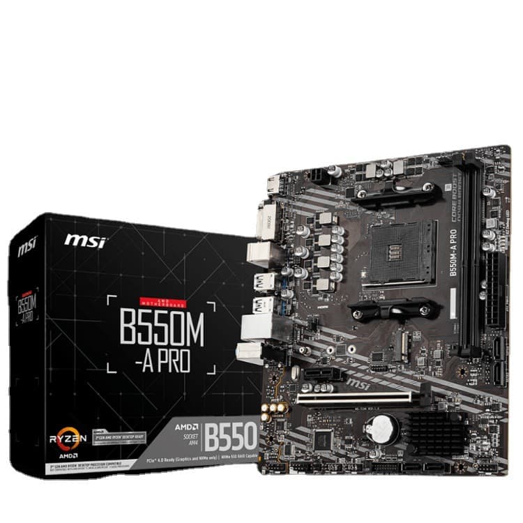 MSI B550M-A PRO Gaming Motherboard Supports AMD Ryzen CPU AM4 Socket