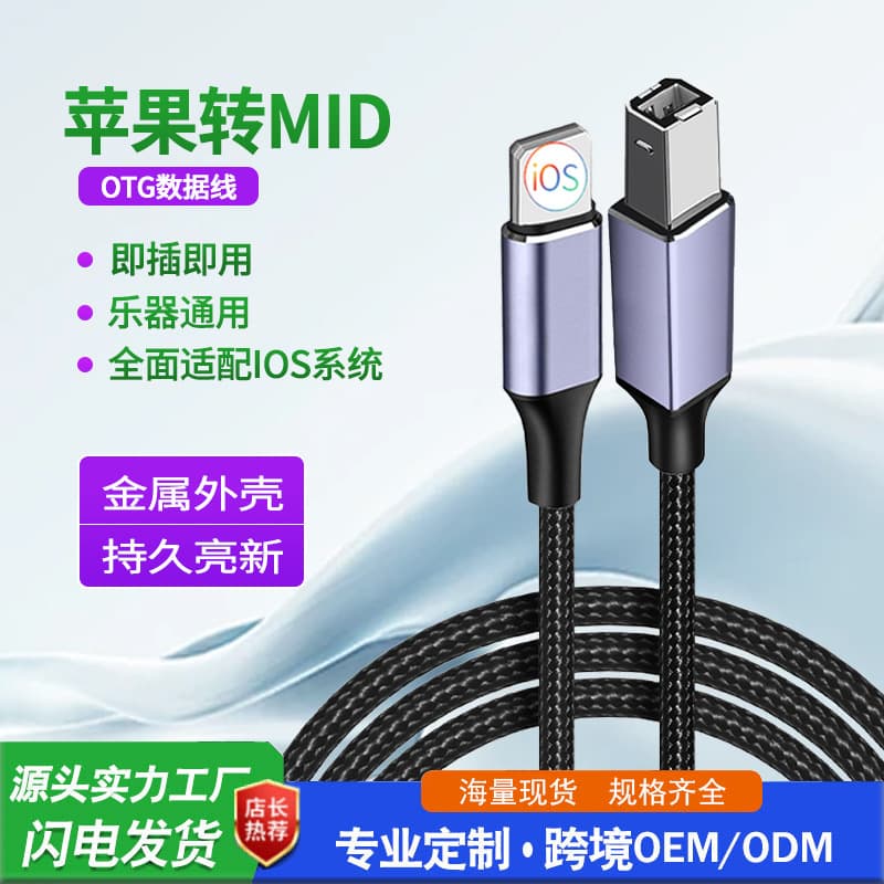 Apple to USB Type-C Digital Piano Cable for iPad Pro OGT Apple Data Instrument Sound Card Cable