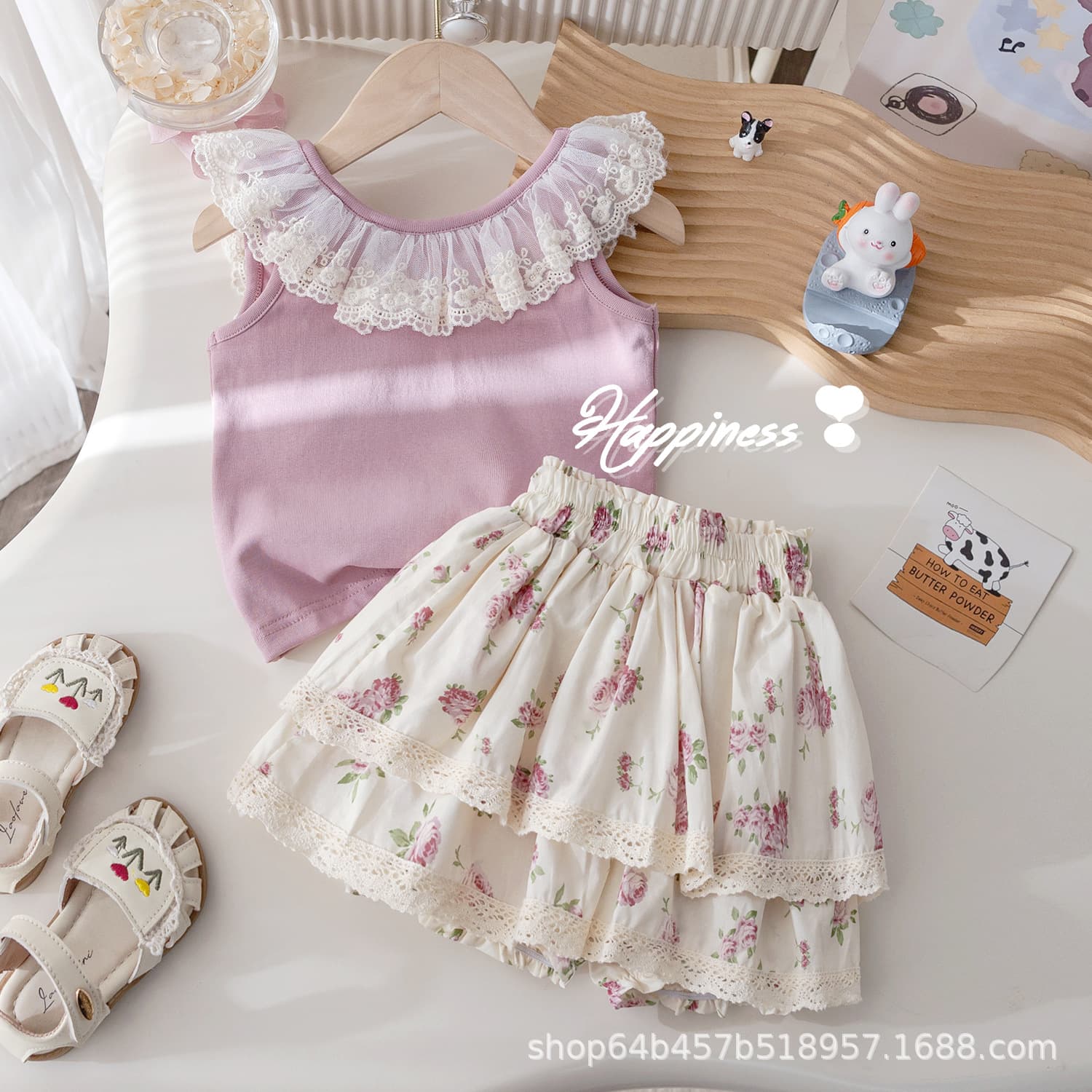 Girls Summer Floral Lace Skirt, Versatile Half Skirt for Kids