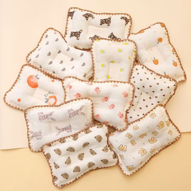 Category A Newborn Shaping Cotton Pillow: Comfortable, breathable, corrective, and prevents flat head in newborns; suitable for all seasons.