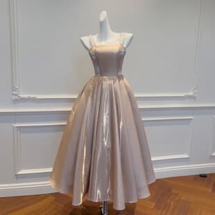 Vintage Palace Style Satin Camisole Dress 2026 Summer New Style Fast Fashion Trendy Formal Dress Factory Direct Supply