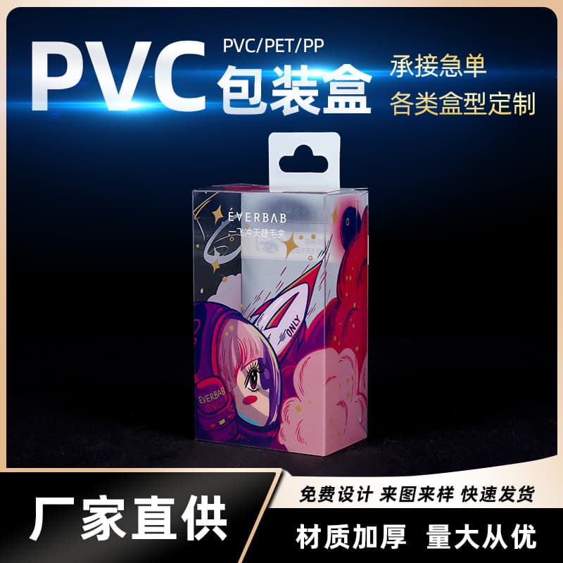 PVC Packaging Box Transparent Clear Plastic Box Frosted Plastic Small Batch PET Folding Box Universal Packaging