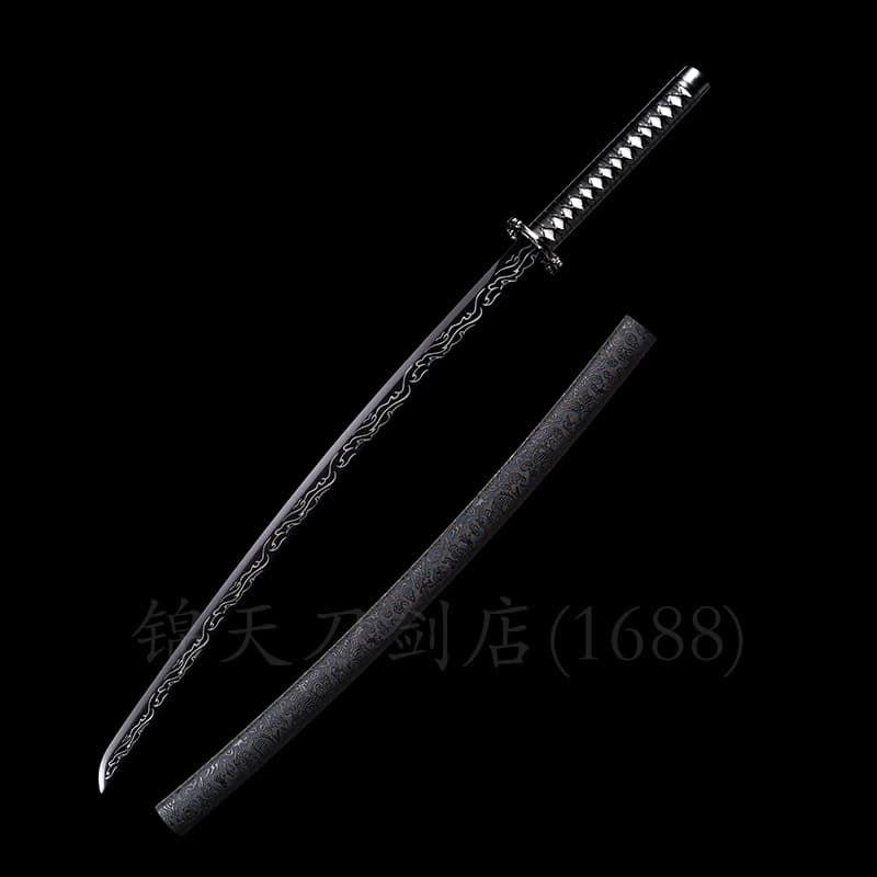 Longquan Sword Japanese Cold Weapon High-Performance Manganese Steel Integrated Forged Training Sword Self-Defense Collectible Decoration Unsharpened
