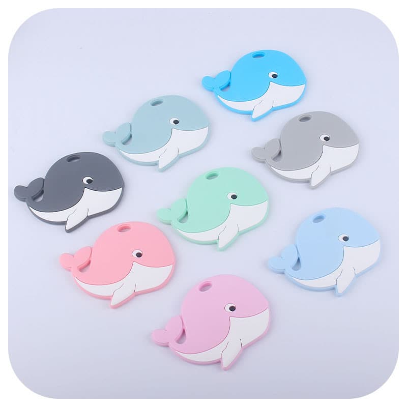 Amazon New Baby Products Cartoon Animal Whale Teether Baby Creative Chewing Stick Toy
