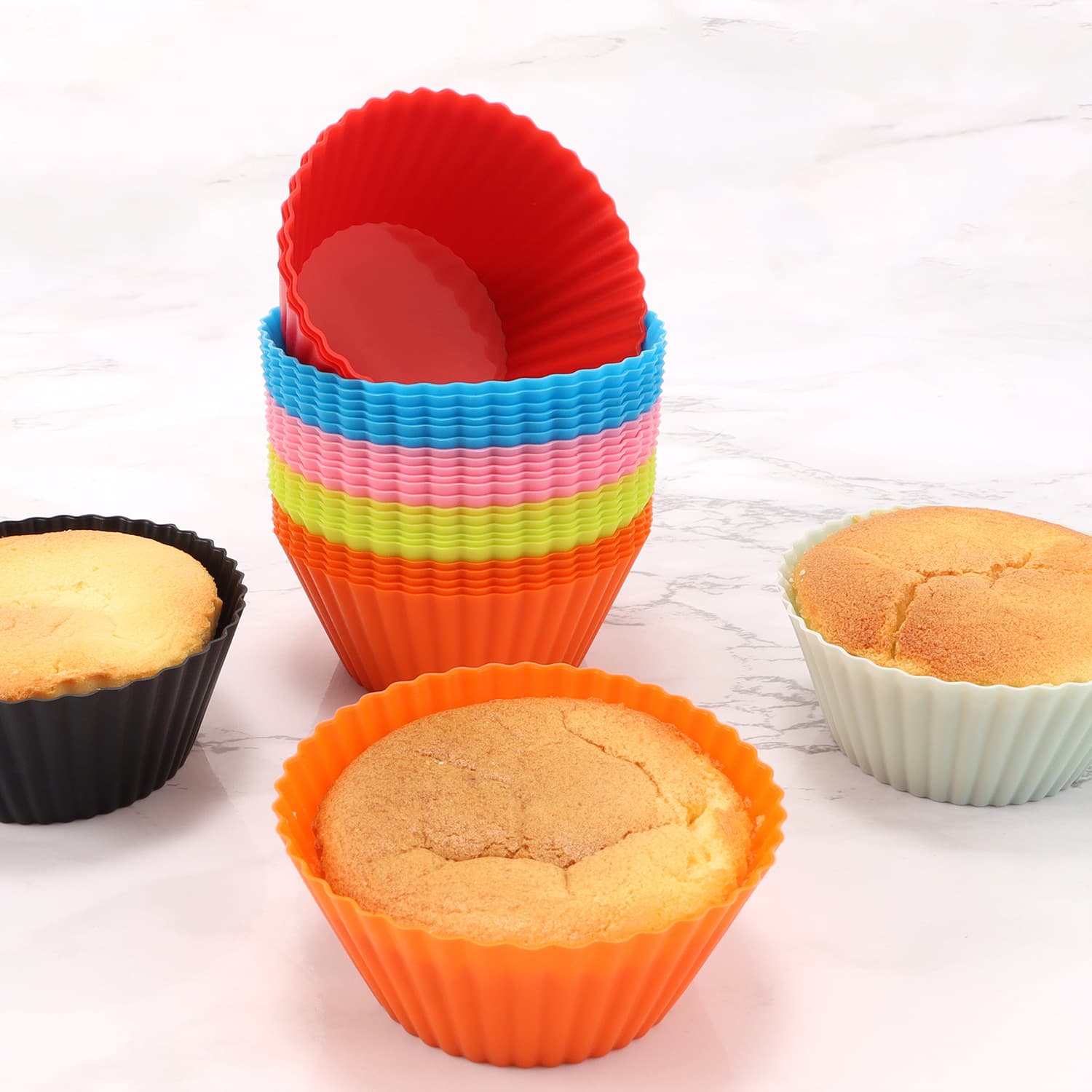 Round Muffin Cup Baking Mold 7cm Cake Cup Silicone Pudding Cake Mold Silicone Cake Shape Muffin Cup