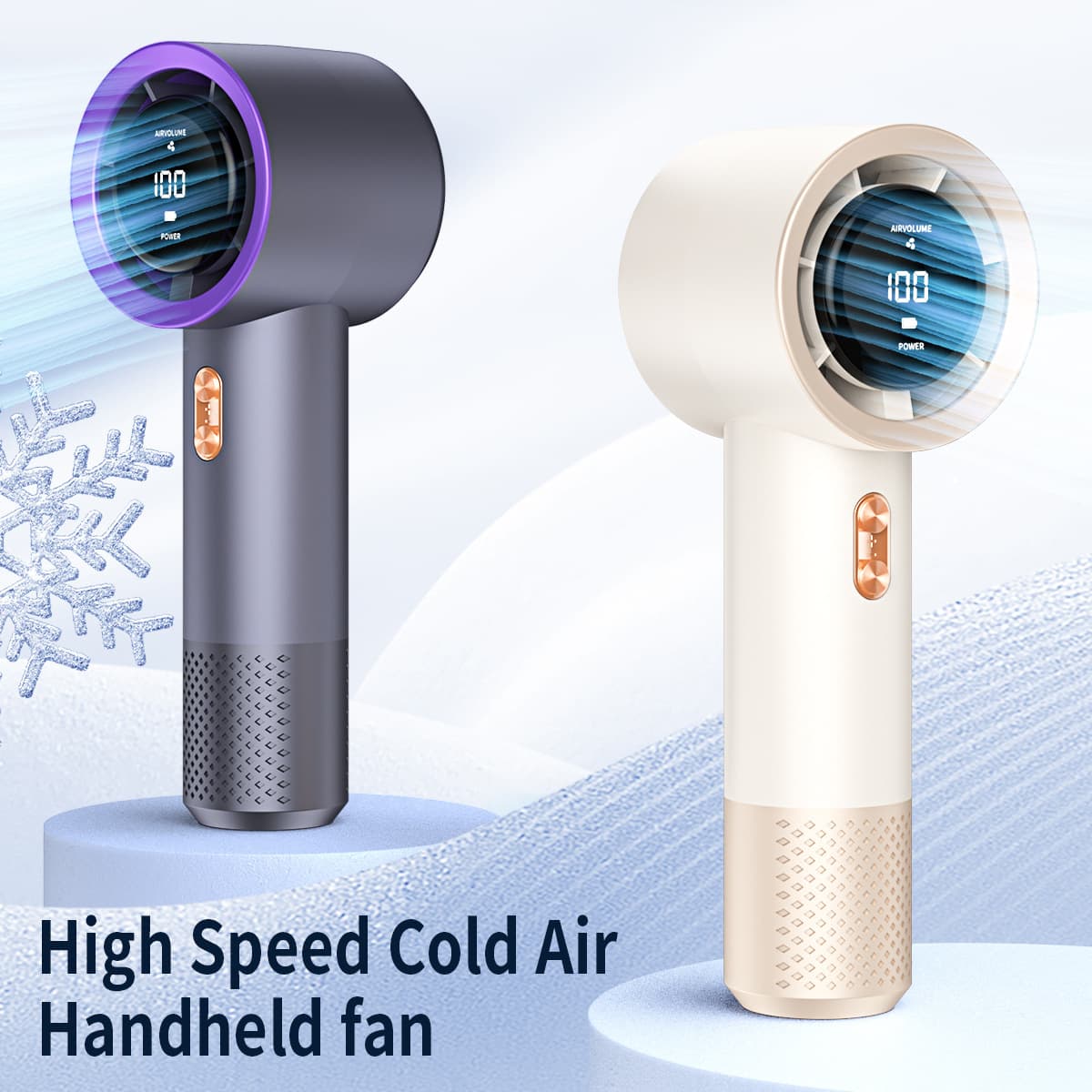 2026 New 13 Refrigeration Icy Wearable Handheld Portable Fan