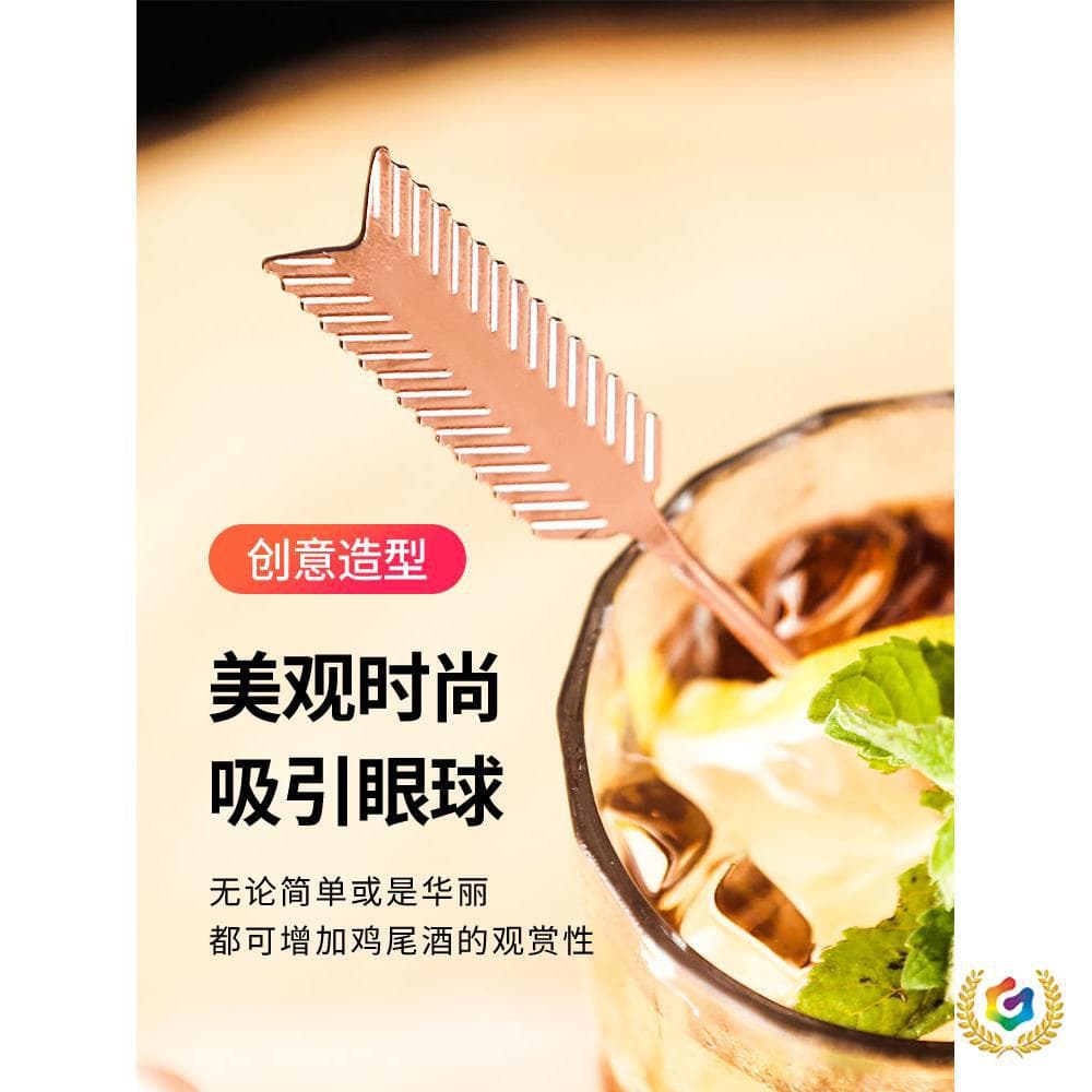 ✅ Creative Stainless Steel Cocktail Picks Drink Skewers Juice Olive Beverage Decoration Skewers Bar Cocktail Tools Artistic Fruit Picks