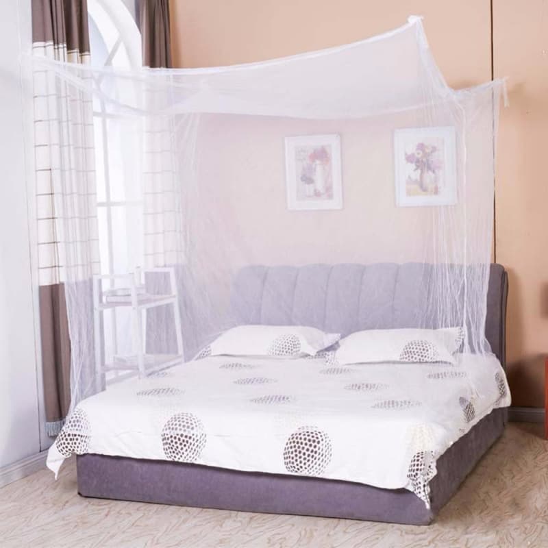 1pcs Moustiquaire Canopy White Four Corner Post Student Cross-border
