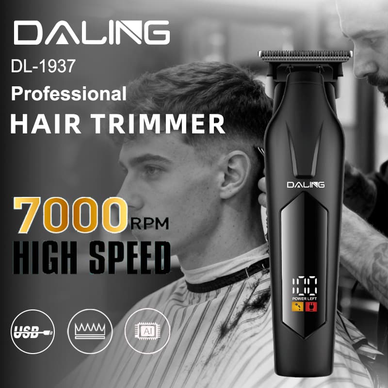 DALING 1937 Electric Hair Clipper Trimmer Barber Hair Cutting Tool Professional Hair Clipper with Digital Display