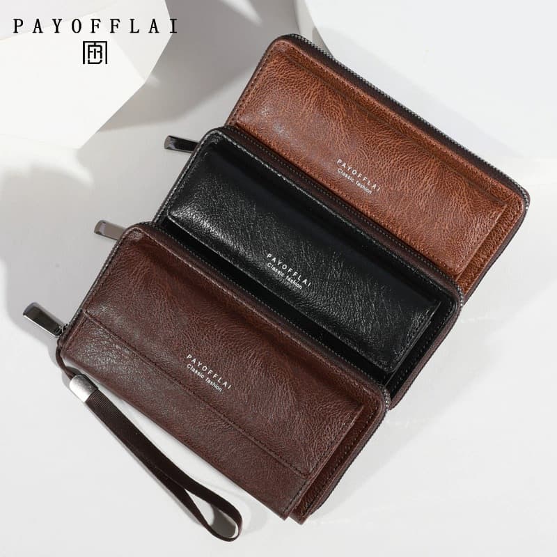 Cross-Border Men's Wallet PU Multi-Card Slot Long Wallet Large Capacity Clutch Bag New Model Mobile Phone Coin Purse Factory Direct