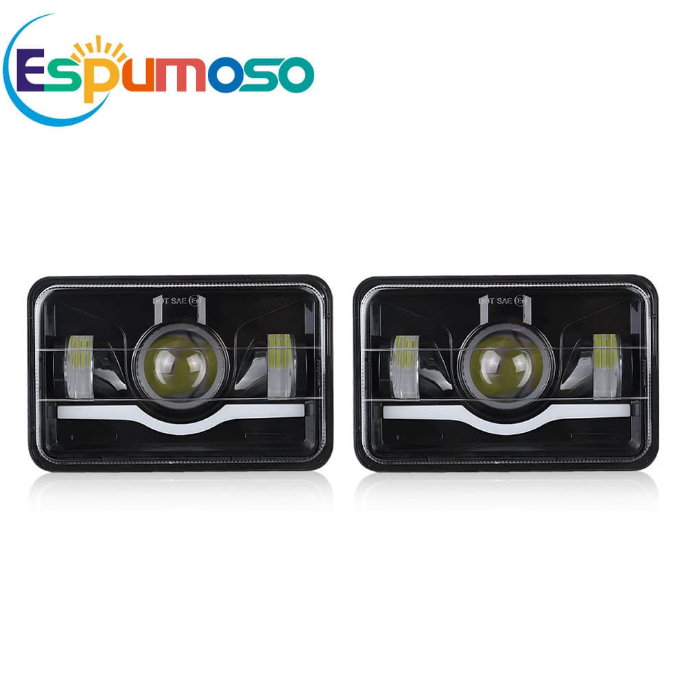 Wave 5-inch Wrangler Headlight Square High/Low Beam Integrated Off-Road Vehicle LED Headlight Modification Cross-Border