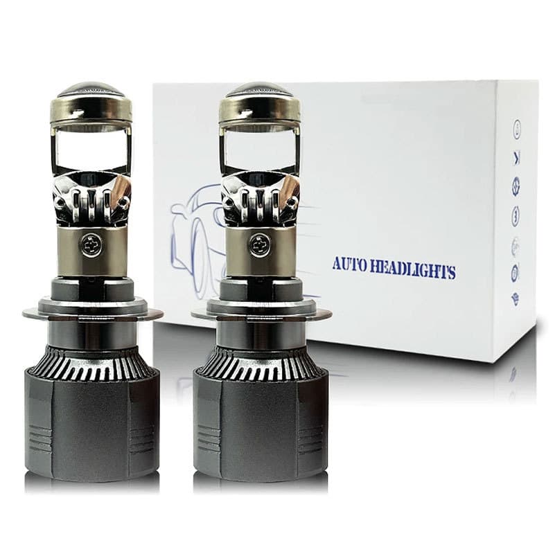 A80LED Car Bi-Lens Headlight H4 H7 H11 9005 HB3 42W High Brightness High Power External Driver