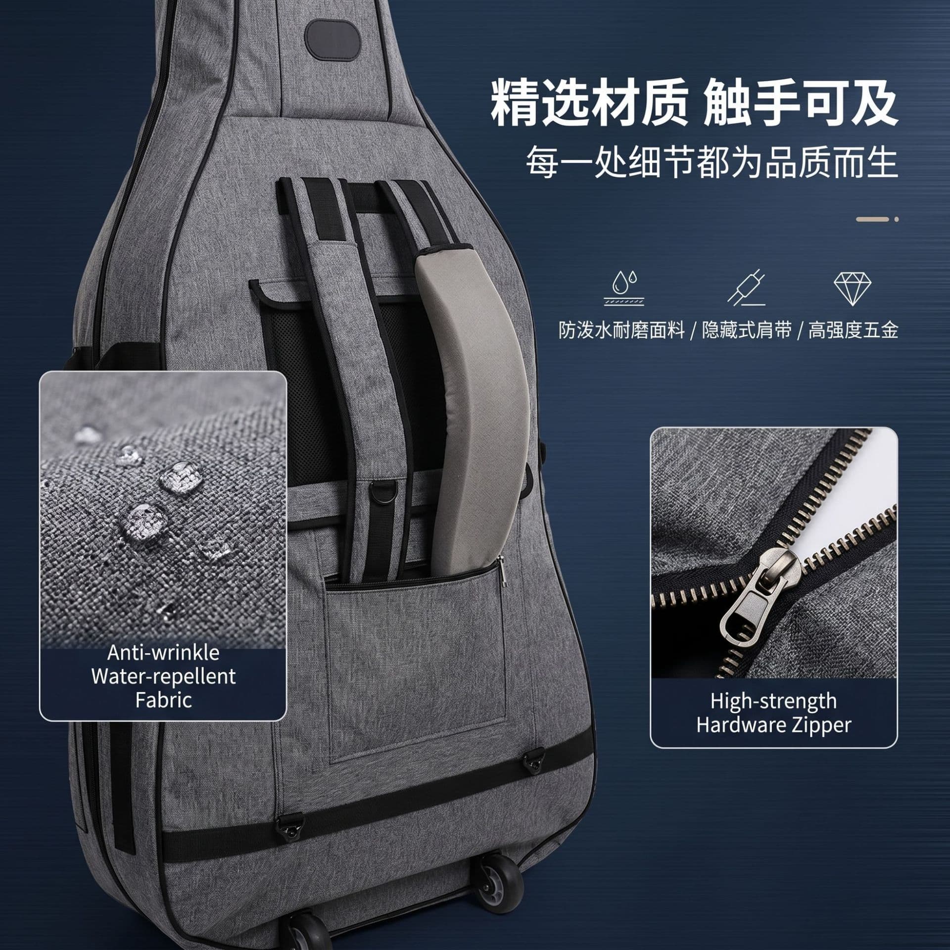 Electric Guitar Bass Backpack Thickened Cotton Bag Professional Standard Dedicated Instrument Bag with Cotton Padding