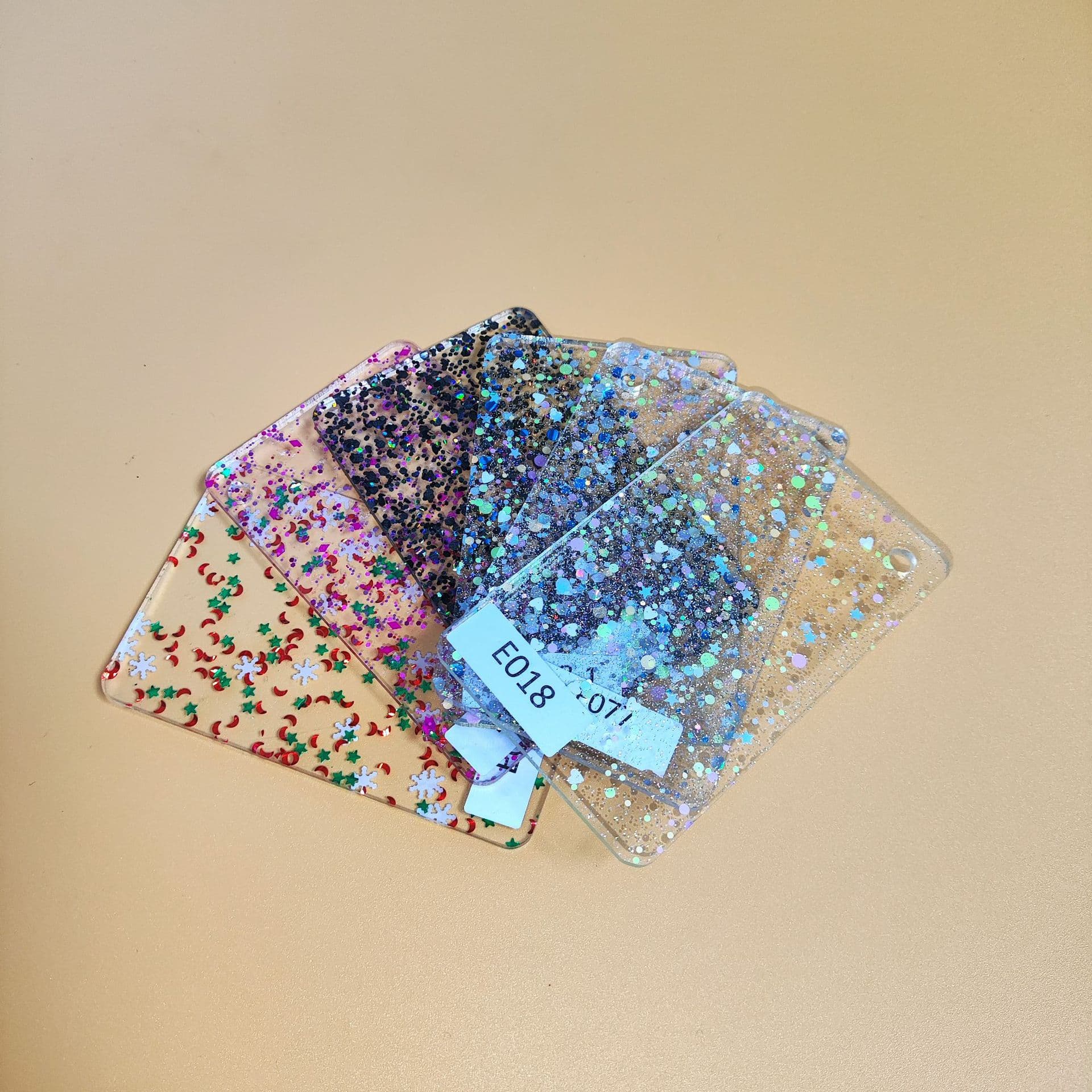 Colorful Transparent Special-shaped Glitter Acrylic PMMA Boards for Decorative Materials