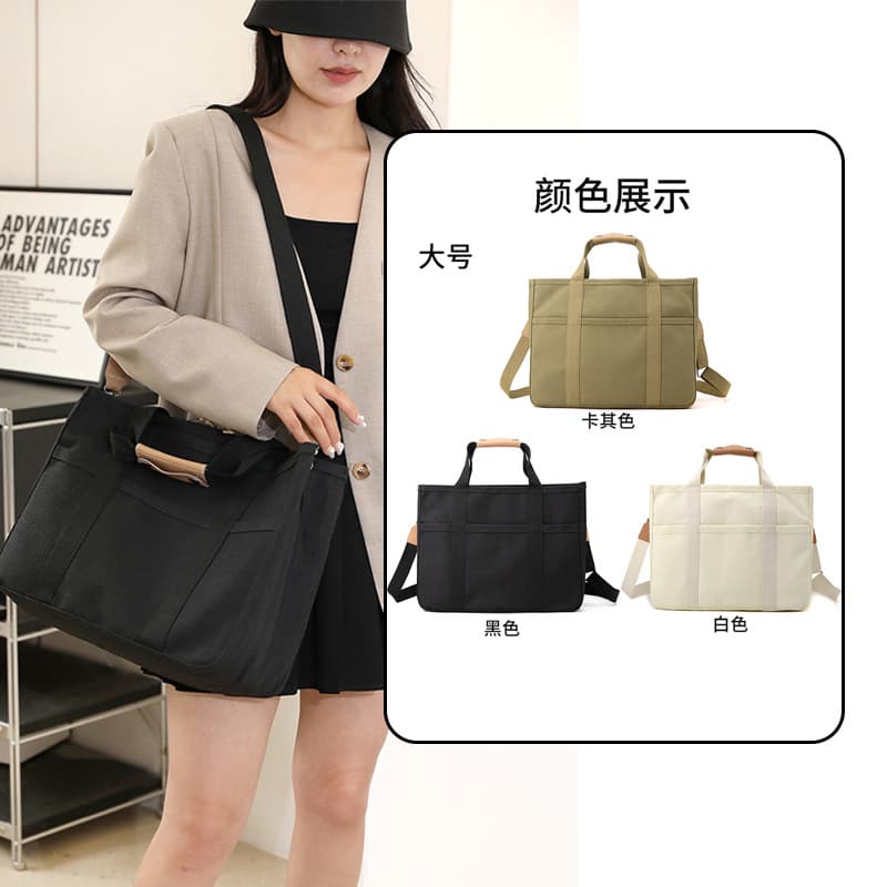 Canvas Bag Women's Backpack Simple Ladies Shoulder Bag Large Capacity Casual Handbag Tote Fashion Crossbody Bag