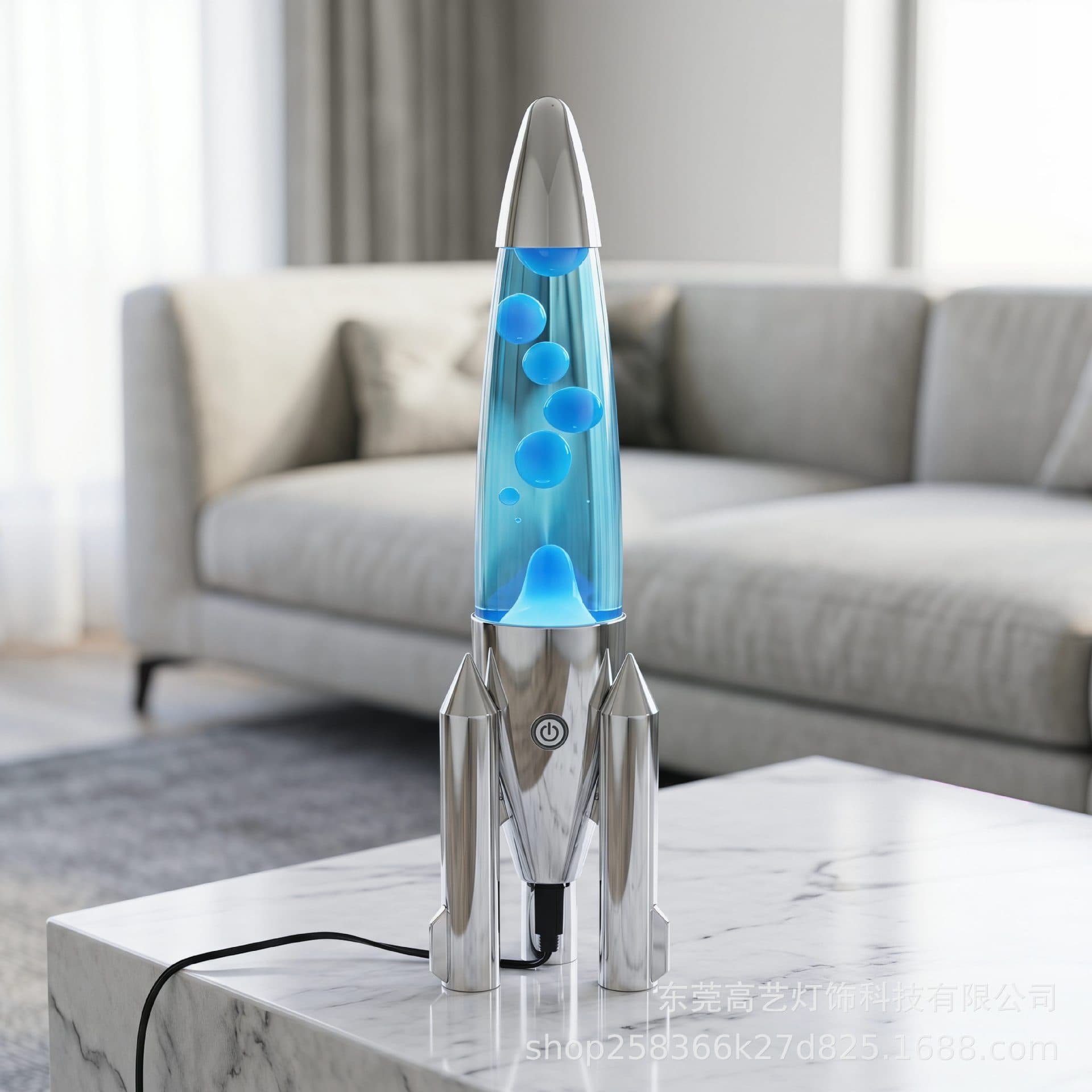 Factory direct sales color changing led rocket lava lamp jellyfish night light atmosphere lamp European and American style lava lamp wholesale