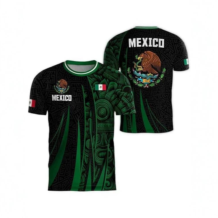 2026 Hot Selling Mexico Soccer Jersey World Cup 3D Short Sleeve T-Shirt Men's Football Jersey Sports Cross-Border Foreign Trade TK Drop Shipping