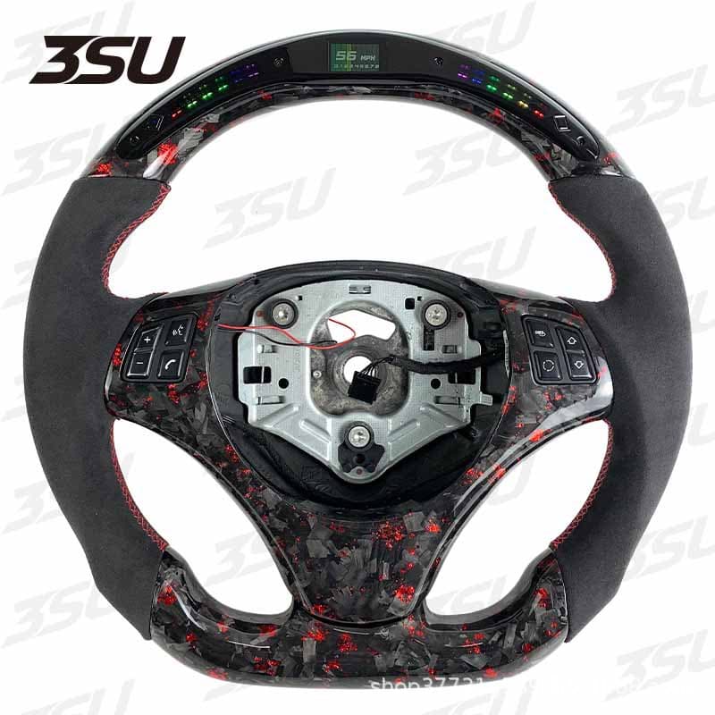 Car Steering Wheel Modification for BMW E90 E92 E91 E93 E81 E82 E87 LED Carbon Fiber Steering Wheel