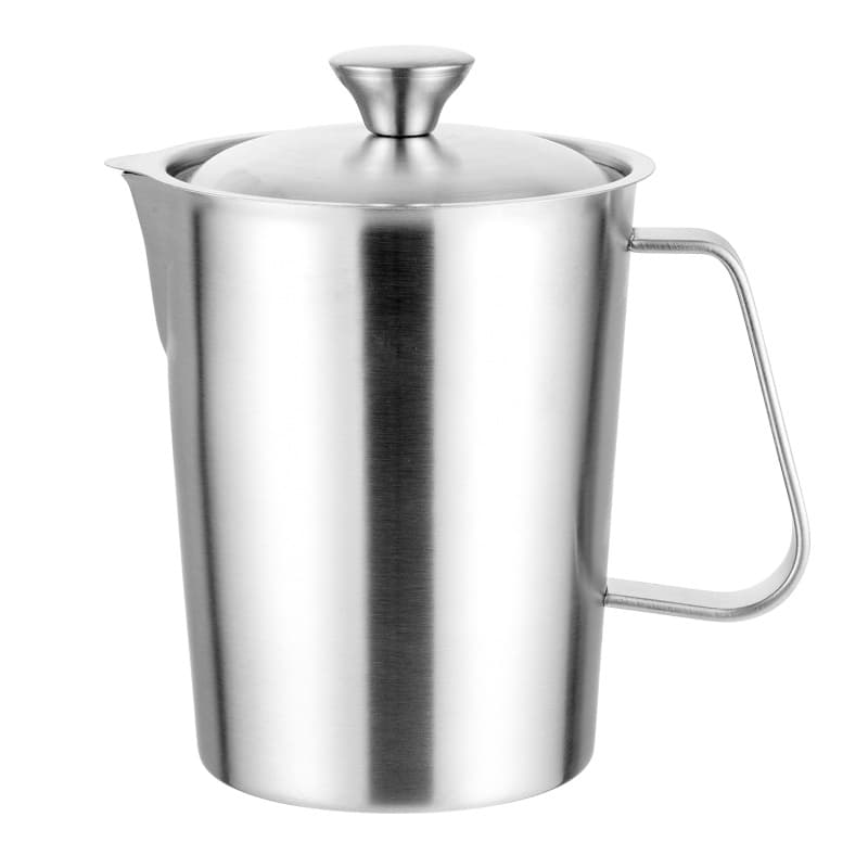 Thickened 304 stainless steel measuring cup with graduations, kitchen soy milk measuring cup set, milk tea and coffee measuring cup, latte art cup.