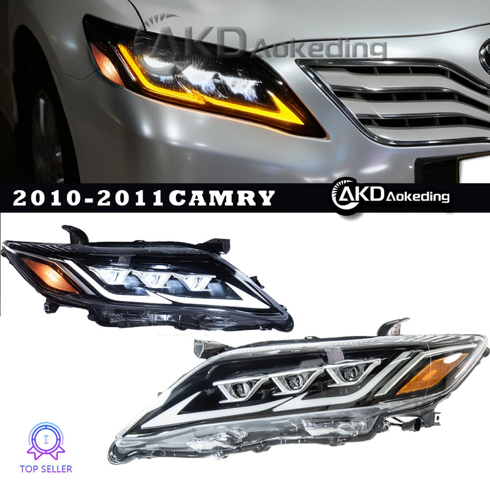 For 2010-2011 Toyota Camry Upgrade Lexus LED Headlight Assembly Sequential Turn Signal DRL