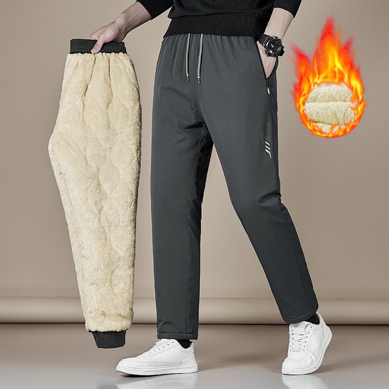 Winter Warm Sherpa Cotton Pants Waterproof Fleece-Lined Thickened Outerwear Northeast -40°C Cold-Resistant Pants Thickened Anti-Cold