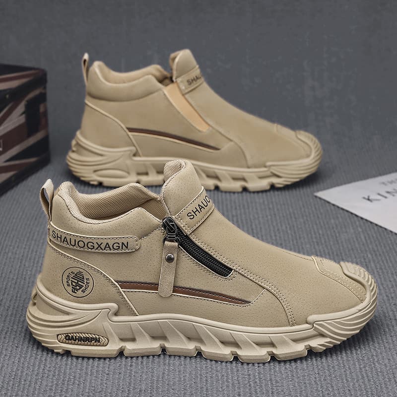Men's Shoes 2025 Spring Summer New High-Top Casual Sports Shoes Fashion Versatile Trendy Men's Labor Protection Trendy Shoes