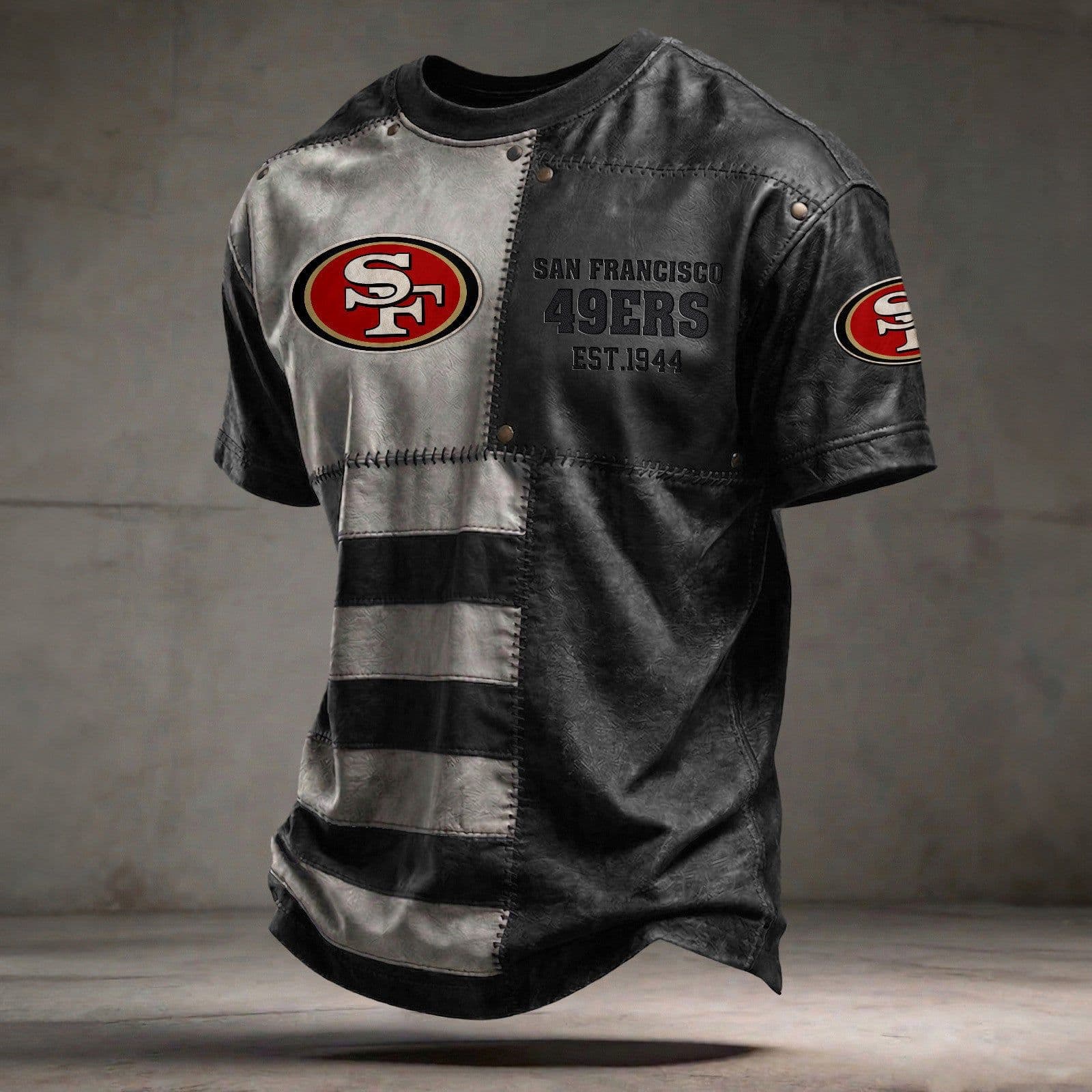 Independent Site NFL Short Sleeve Men's New Series 3D Digital Print Crew Neck Football Team T-Shirt Source Factory