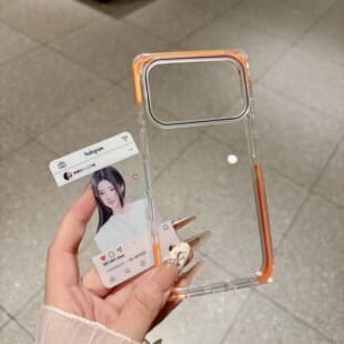 Transparent Shockproof Bumper Case for iPhone 17 Pro Max, Compatible with iPhone 16/15, Fashionable Airbag Protection for iPhone 14