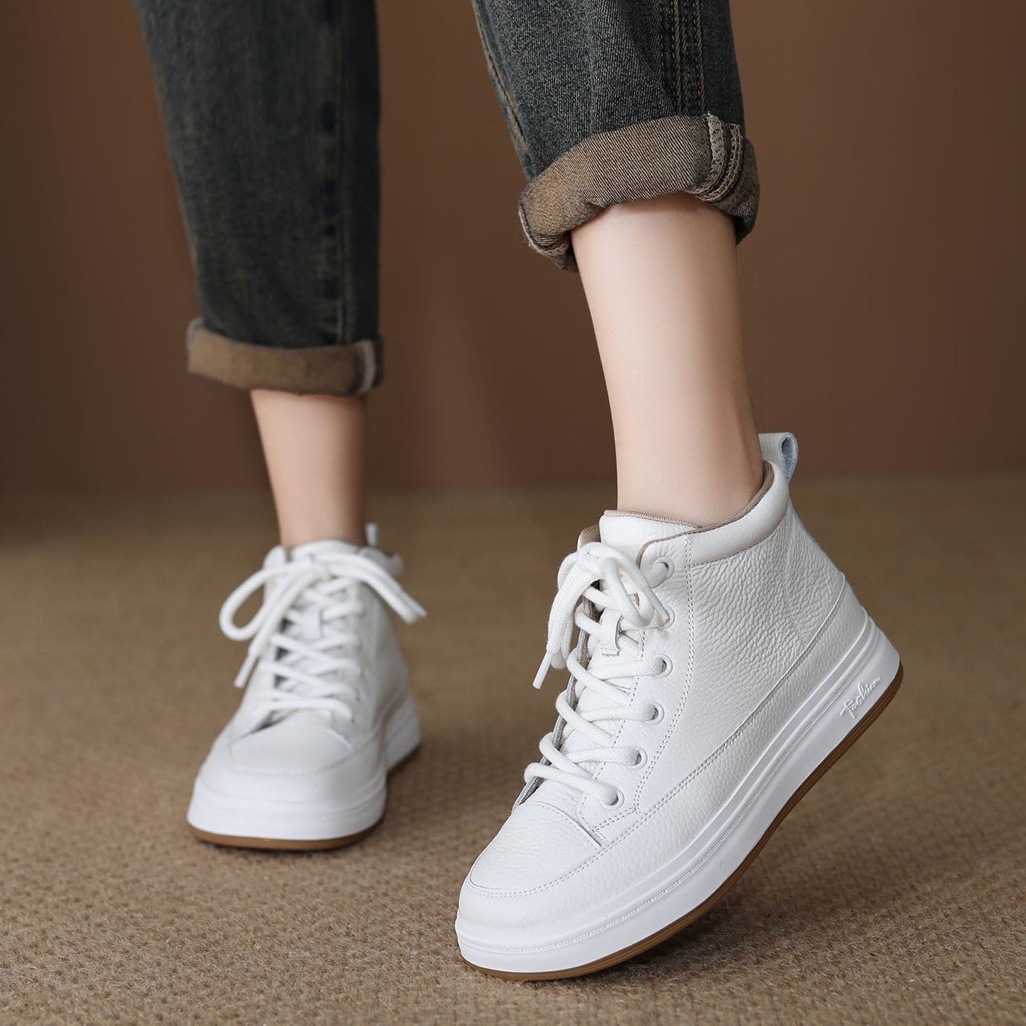 Top-Grain Leather 2025 Fall/Winter New Ankle Boots Women Thick Sole Lightweight Breathable Retro Genuine Leather Casual Sneaker Boots
