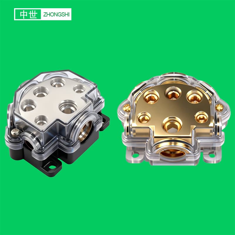 Car Audio Modification 1-to-5 Ground Distribution Block, Terminal Block, Hub, Power Distributor, Splitter Module