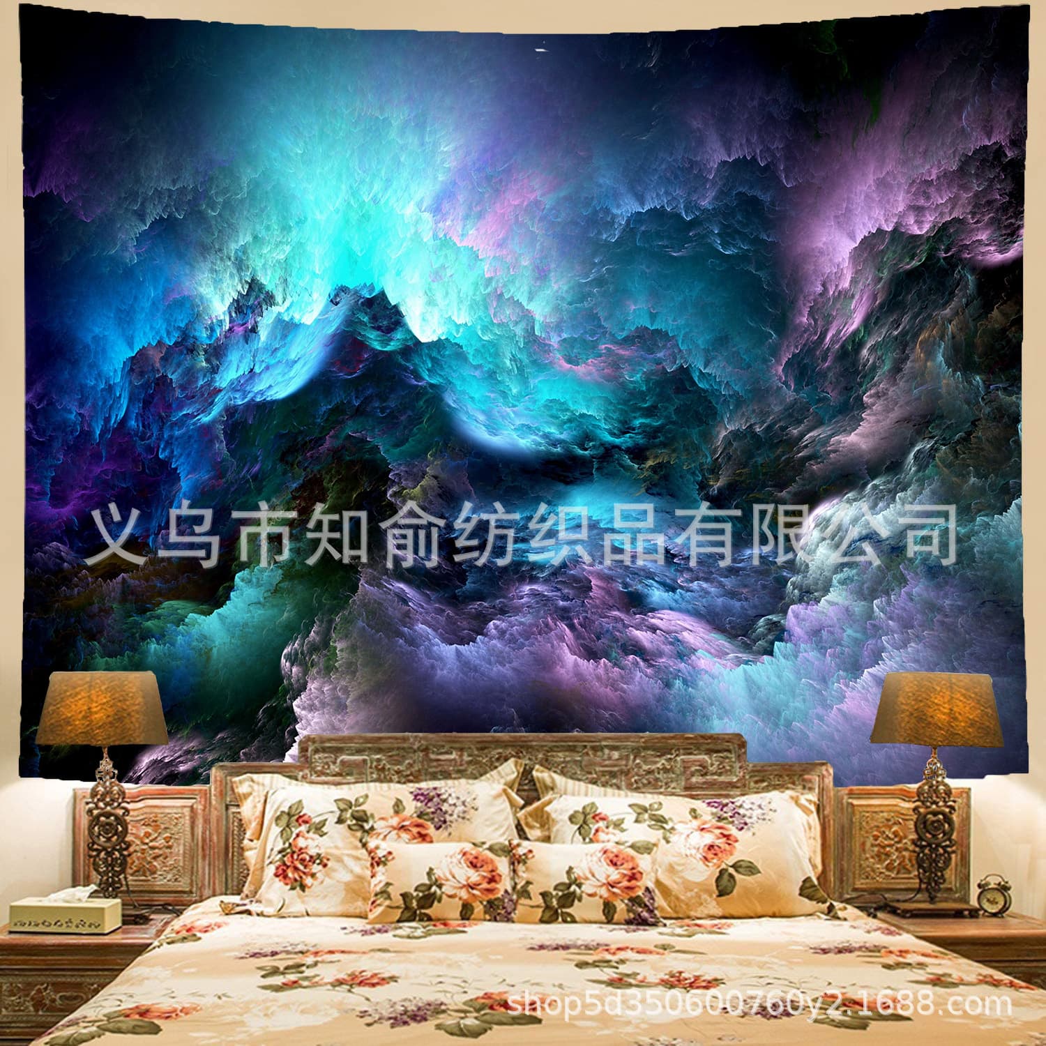 Milky Way Starry Sky Galaxy Art Tapestry Hippie Hanging Cloth Room Decorative Wall Hanging for Bedroom Living Room