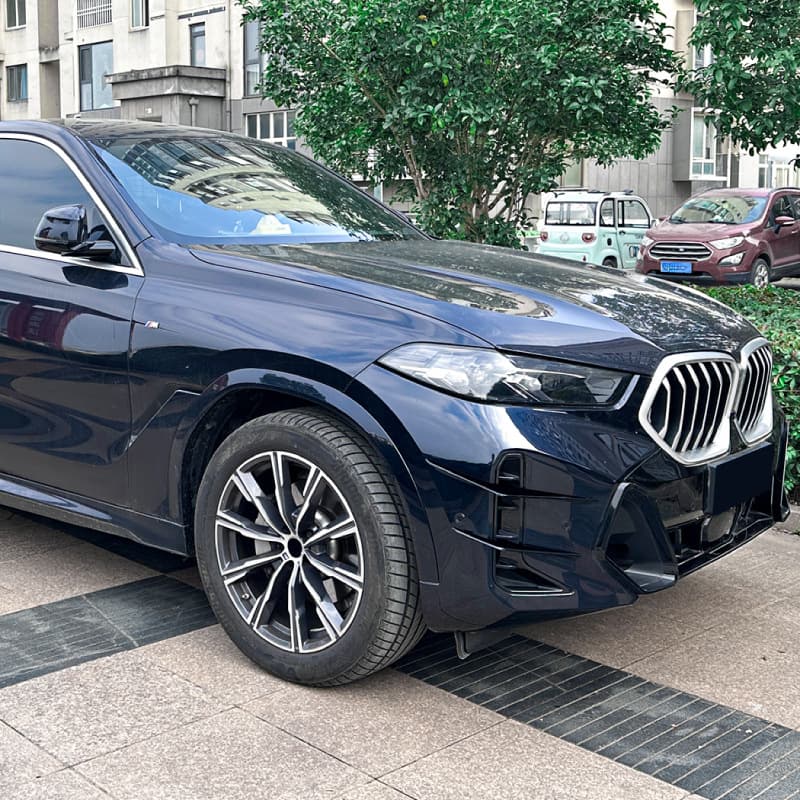 Fit for BMW X6 G06 LCI Sport 2023+ Front Wind Knife Air Intake Grille Car Sticker Modification Accessories
