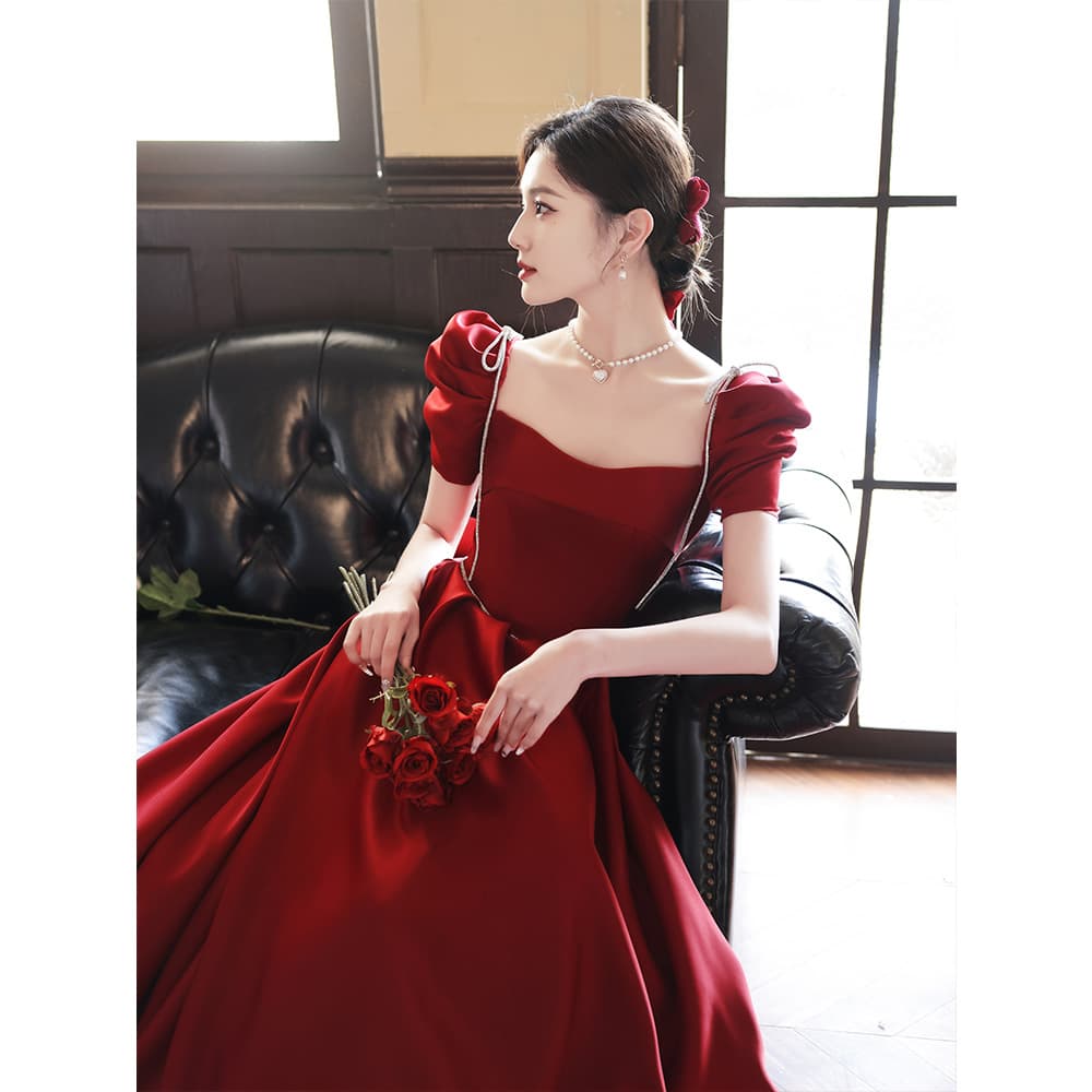 Toast dress, bride, engagement dress, daily wear, simple temperament, high-end certificate registration dress, return home dress