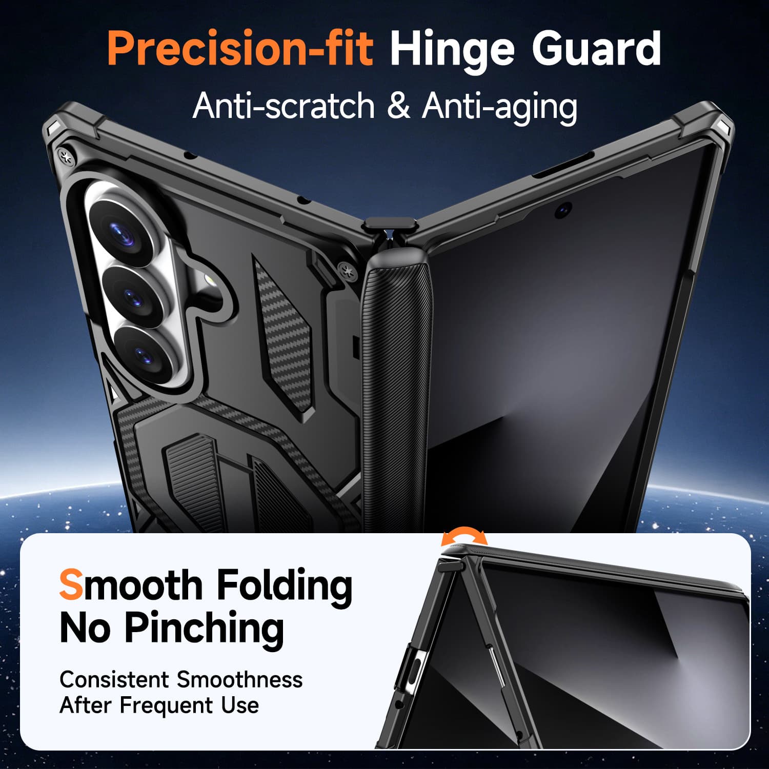 EU/US Cross-Border Compatible Samsung Fold8 Ultra Phone Case ZFold7 Foldable Phone Cover Shockproof Protective Case