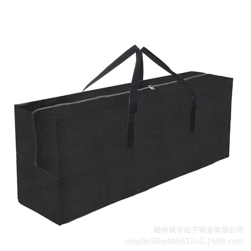Cross-border Source Factory Outdoor Furniture Storage Bag 210D Oxford Cloth Black Cushion Storage Bag