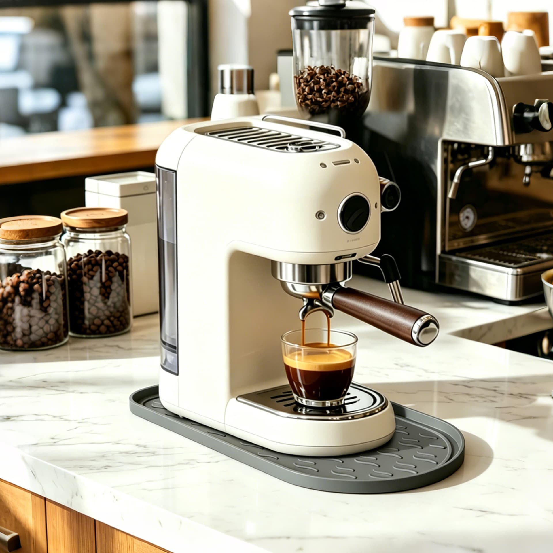 Silicone coffee machine tray anti-slip mat Home Italian semi-automatic coffee machine water tray kitchen storage mat