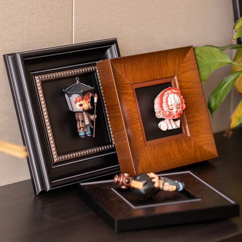 Blind box display photo frame wall hanging bubble storage 3D figure display stand diy decorative doll Mart black photo frame