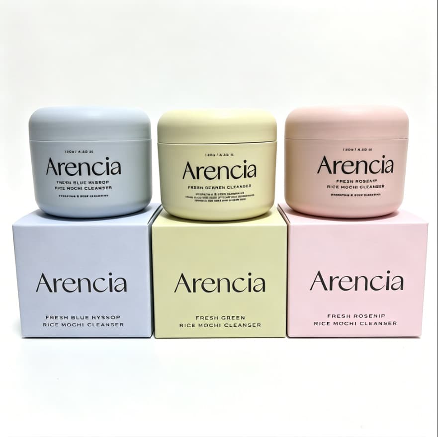 arencia Rice Cake Cleansing Balm Clay Mask Face Scrub Vitamin C Serum Retinol Eye Essence