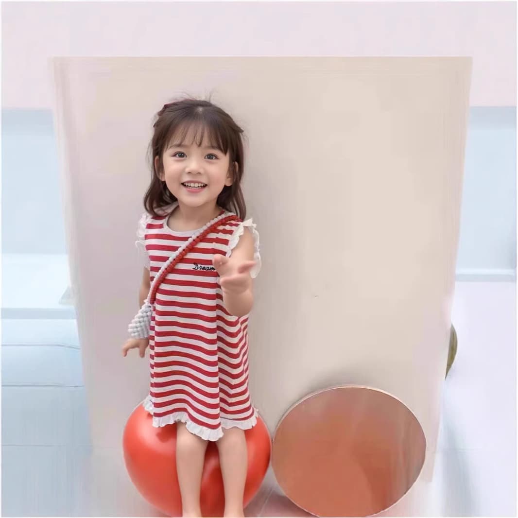 Summer Girls Princess Dress Striped Stylish Sleeveless Strap Dress Baby Casual Beach Dress Children's Dress