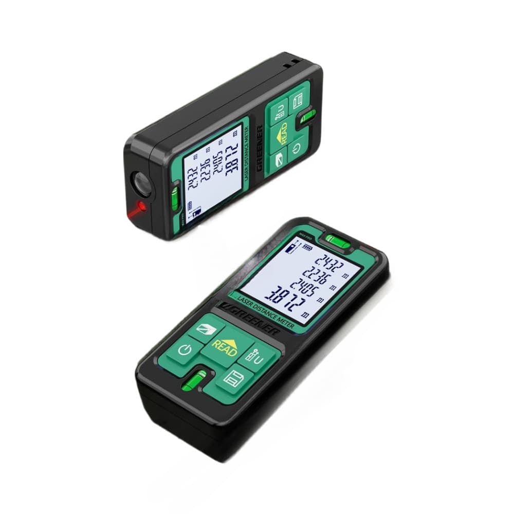 Green Forest Laser Distance Meter Infrared High Precision Handheld Charging Room Measuring Instrument Electronic Ruler Installation Measuring Tool Magic Device