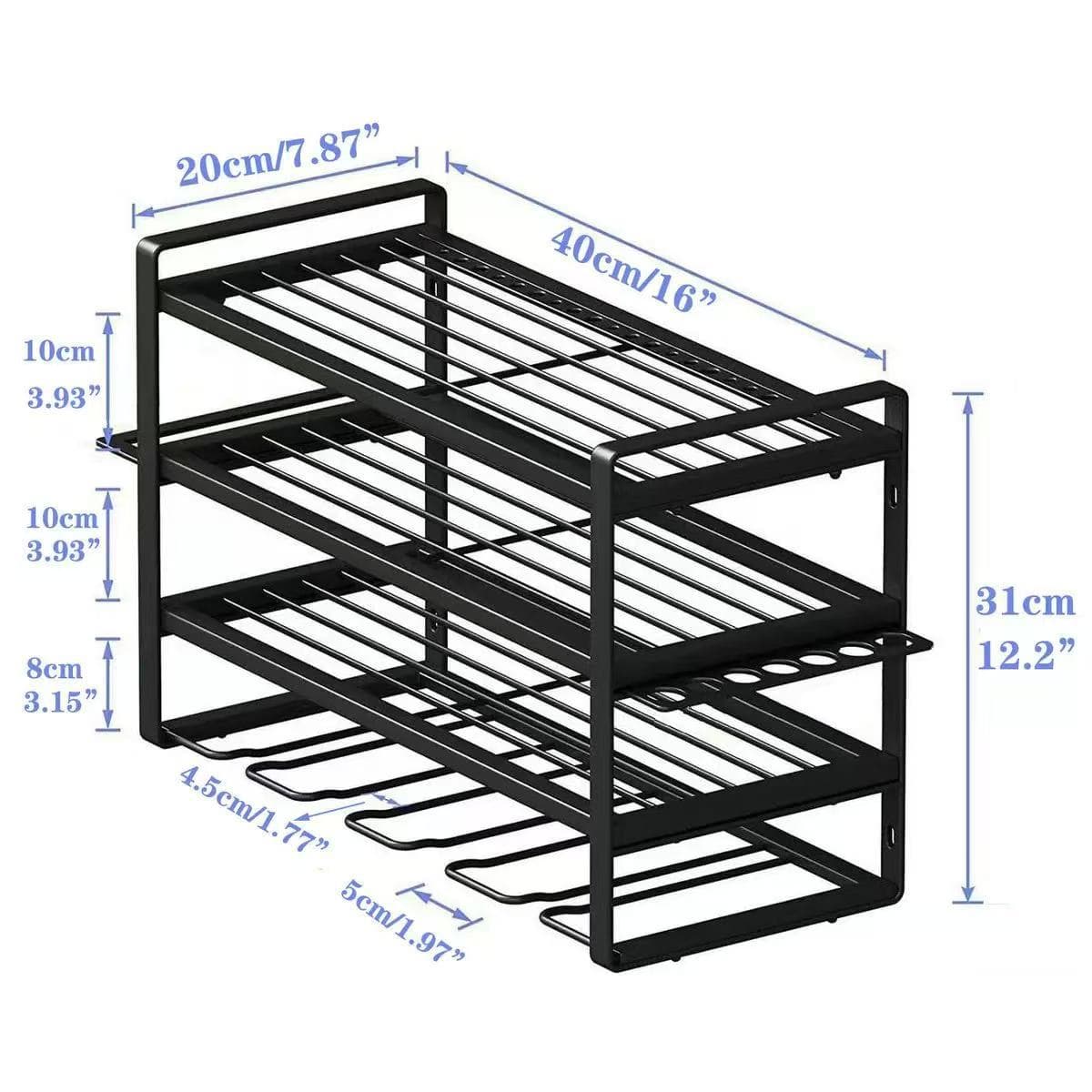 Yard tool/electric tool organizer rack, storage shelf for tools, hand drill holder, screwdriver and wrench display stand