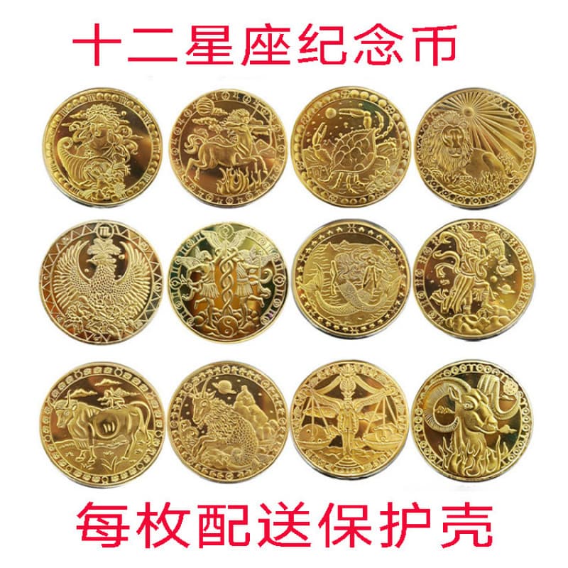 Foreign Trade Metal Commemorative Medallion Production, European and American Commemorative Coins, 3D Relief Commemorative Gold Coin, In Stock