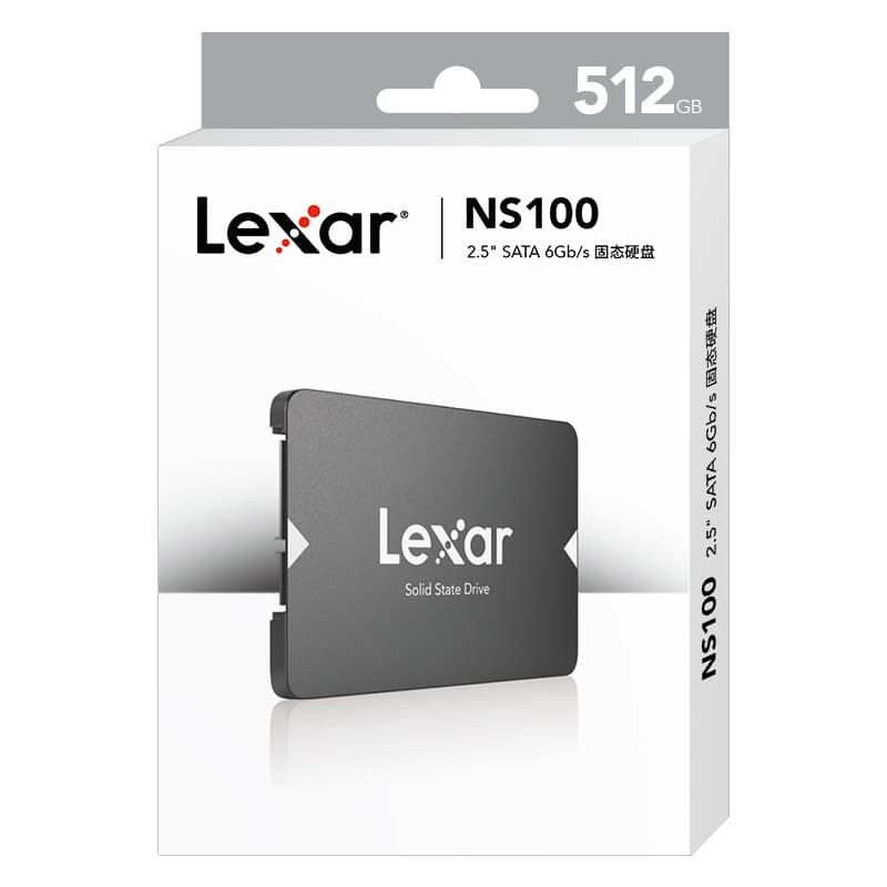Lexar NS100 512GB Solid State Drive for Desktop and Laptop Computers, High Capacity SSD