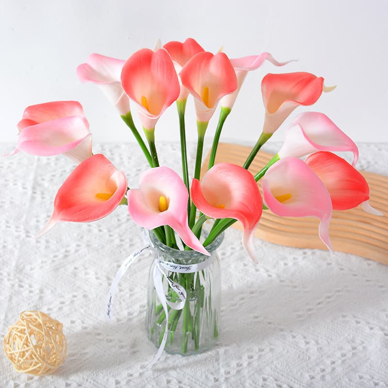 Miniature Pu Tulips Artificial Flowers For Wedding Handheld Bouquet Home Decoration Artificial Plant