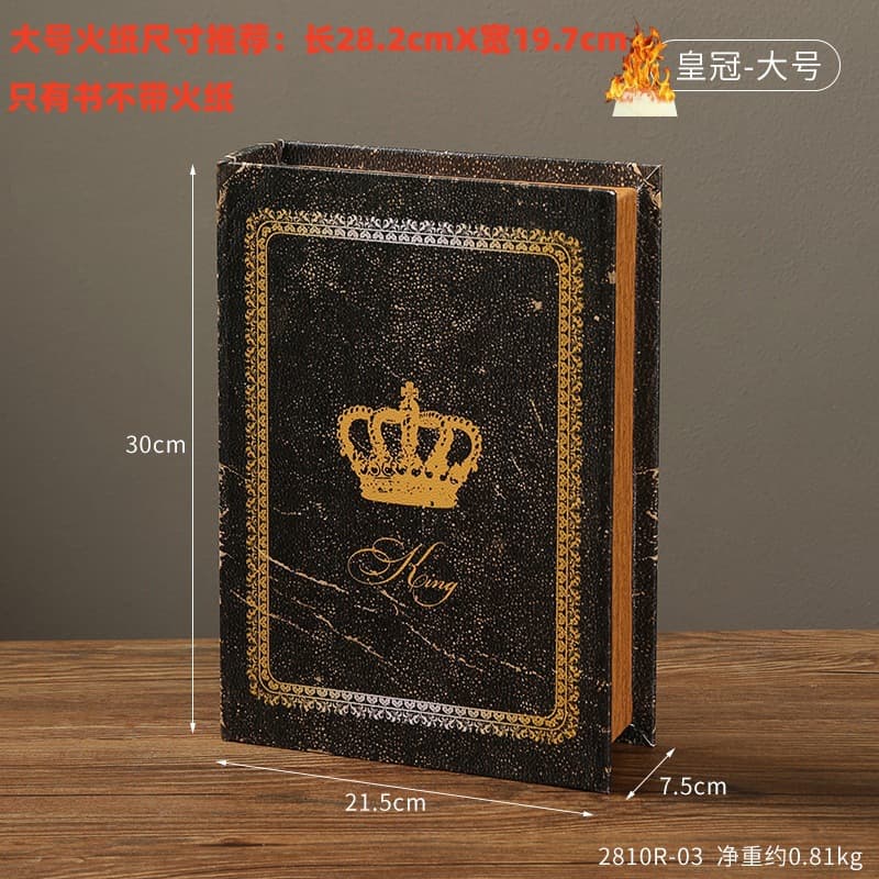 Internet-Famous Restaurant Magic Book Steak Prep Box Wooden Fake Book Simulated Book Model Plate Tabletop Decoration