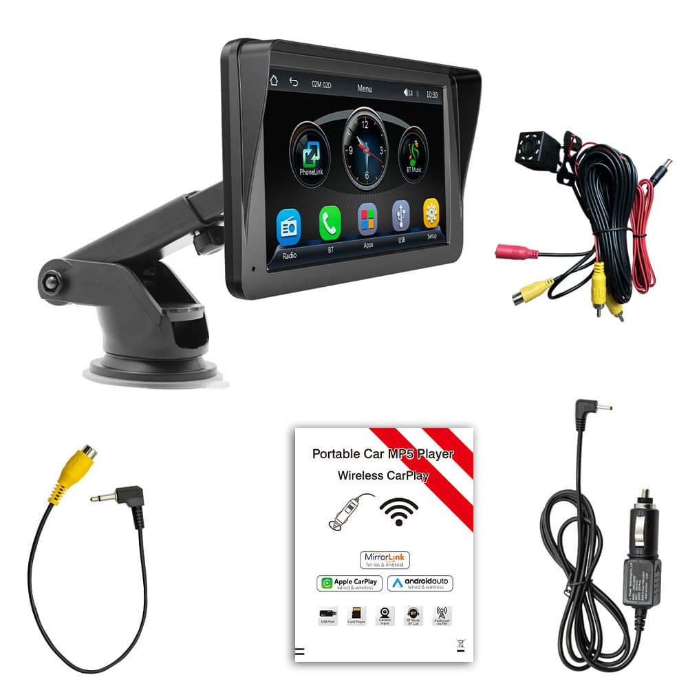Wholesale Cross-Border 7-Inch Portable PND Carplay MP5 Car Bluetooth Radio HD Reverse Camera