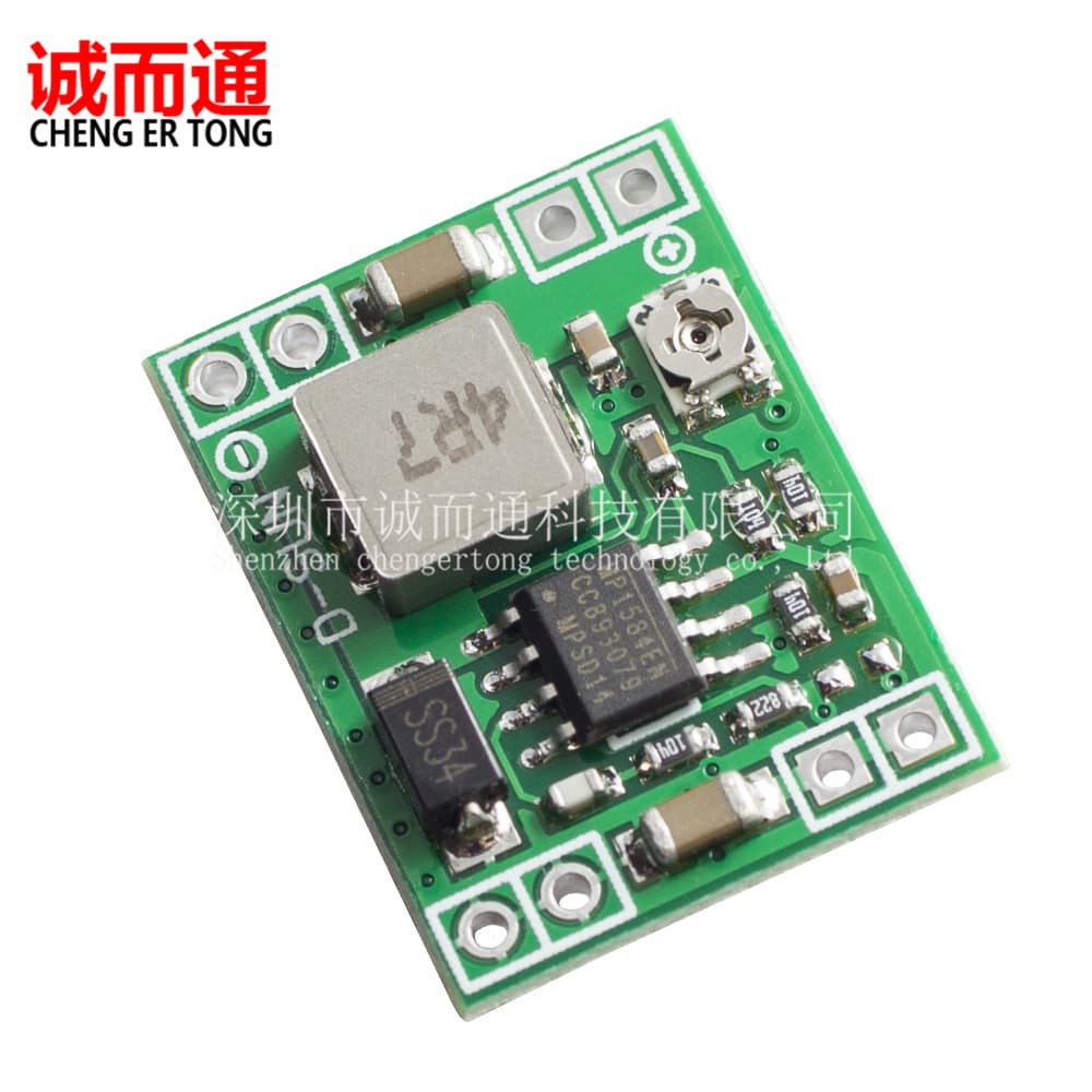 MP1584EN Ultra-Small DC-DC 3A Step-Down Adjustable Power Module, Better than LM2596, 24V to 12V/9V/5V/3V