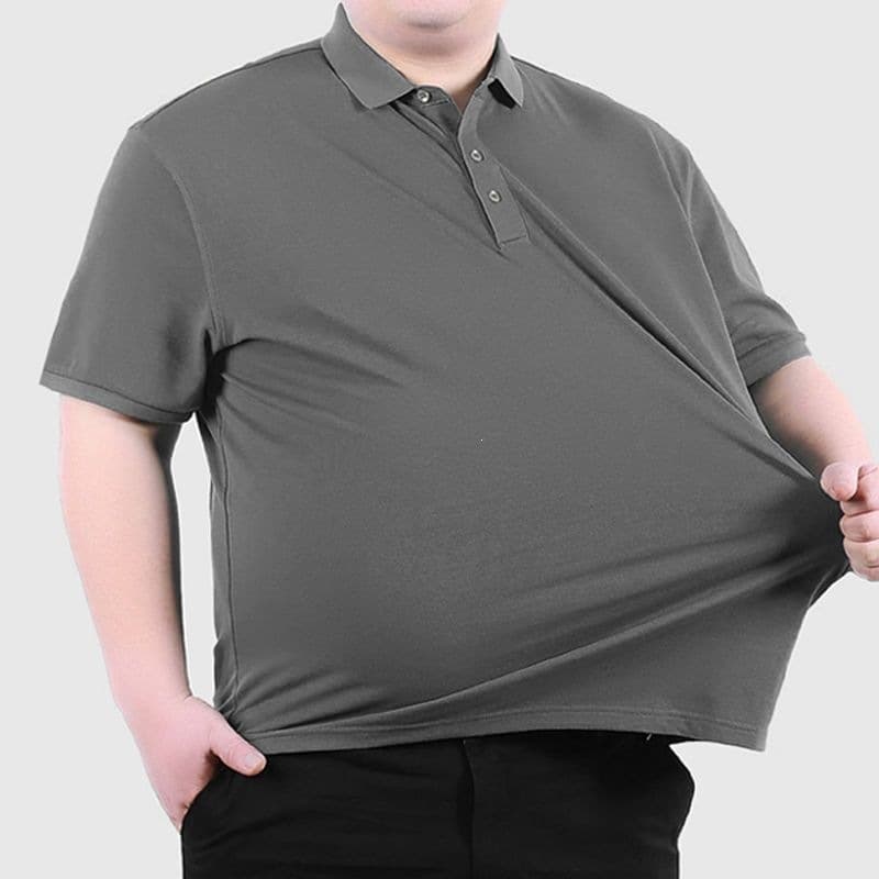 Fat Man Men's 8XL Big Size Polo Shirt Oversized Plus Size Loose Top Summer Business Casual Turn-down Collar Cross-border