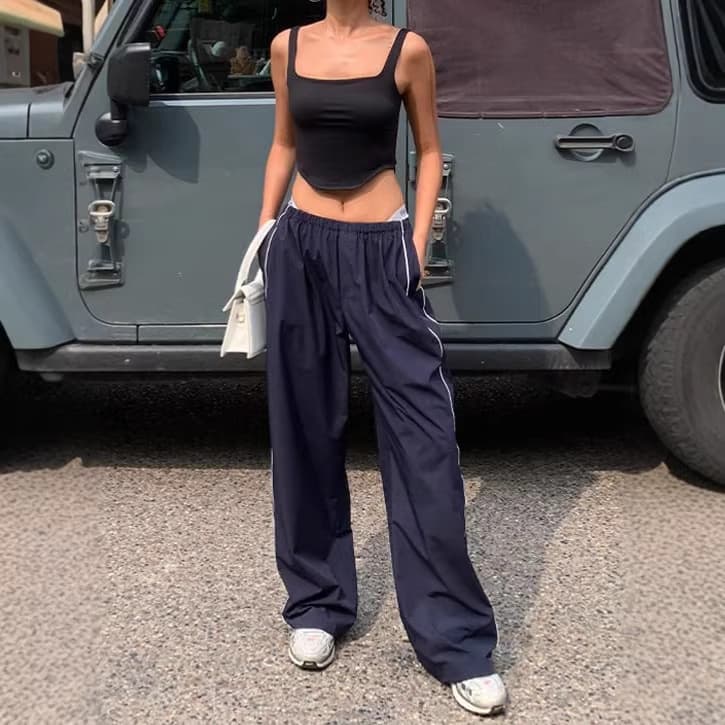 Amazon US/EU Export 2025 Summer New Style Casual Drawstring Elastic Waist Multi-Color Long Pants